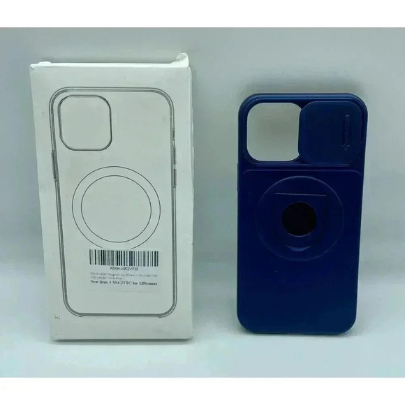 360 Rotatable Magnetic Ring Case With Camera Cover For 13 Pro Max 6.7” Blue‎ - Picture 1 of 11